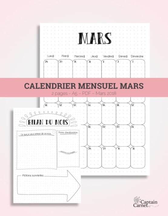 Calendrier Mensuel A Imprimer Une Page Pour Visualiser Tout Le Mois